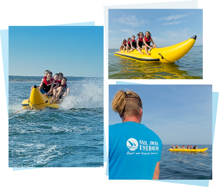 Banana-Boot Action & Spaß in Zinnowitz auf der Insel Usedom